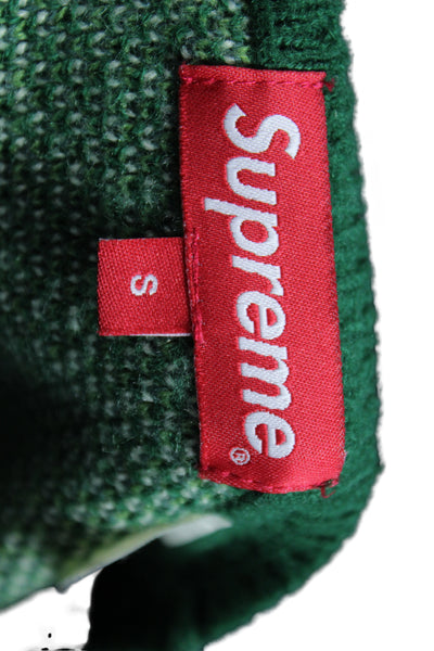 Supreme Men Pullover Green Crewneck Graphic Dice Acrylic Long Sleeve Size S