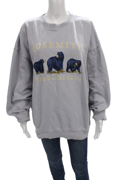 John Galt Women Gray Pullover Sweatshirt Crew Neck 82% Cotton Size XL