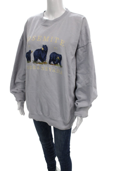 John Galt Women Gray Pullover Sweatshirt Crew Neck 82% Cotton Size XL
