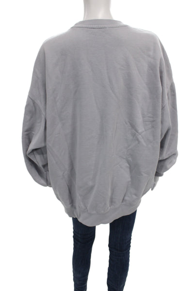 John Galt Women Gray Pullover Sweatshirt Crew Neck 82% Cotton Size XL