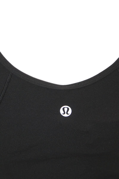 Lululemon Women Black Scoop Neck Long Sleeve Pullover Basic Casual Top Size 4