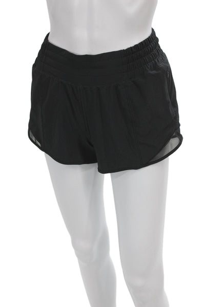 Lululemon Women Athletic Black Drawstring Shorts Size 4