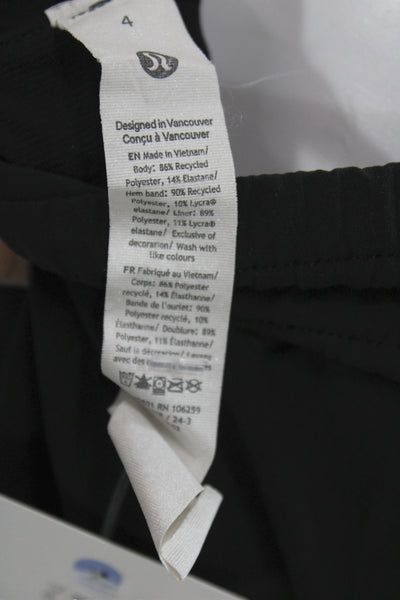 Lululemon Women Athletic Black Drawstring Shorts Size 4