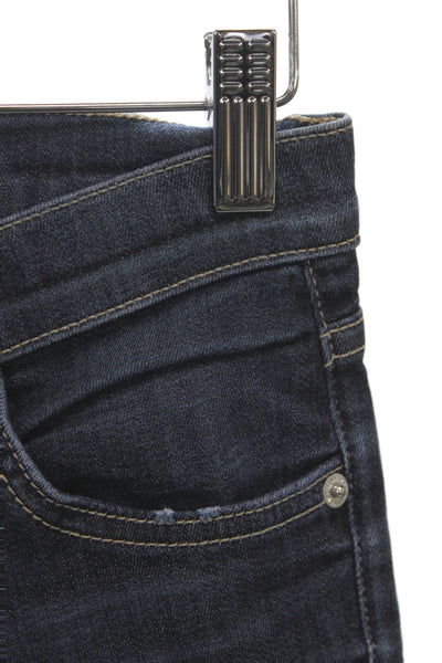 Current/Elliott Women Ankle Blue Cotton Jeans Mid Rise Size 26