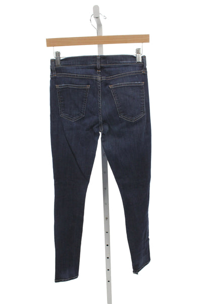Current/Elliott Women Ankle Blue Cotton Jeans Mid Rise Size 26