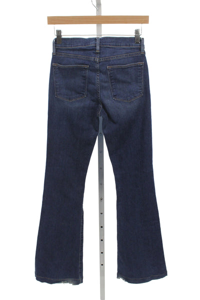 Frame Denim Women Flared Mid Rise Jeans Blue Size 26