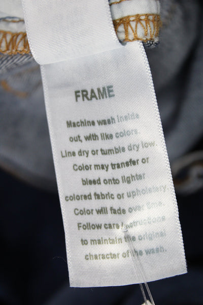 Frame Denim Women Flared Mid Rise Jeans Blue Size 26