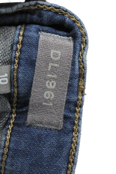 DL1961 Childrens Girls Brady Skinny Leg Jeans Blue Cotton Size 10