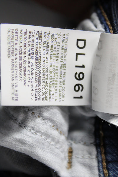 DL1961 Childrens Girls Brady Skinny Leg Jeans Blue Cotton Size 10