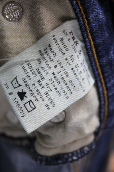 Rag & Bone Jean Women Skinny Jeans Blue Cotton Low Rise Size 26