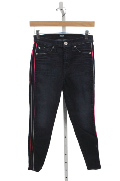 Hudson Womens Skinny High Rise Black Cotton Jeans Size 26