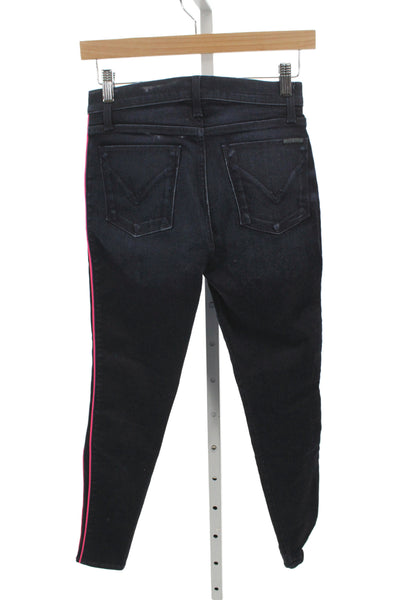 Hudson Womens Skinny High Rise Black Cotton Jeans Size 26
