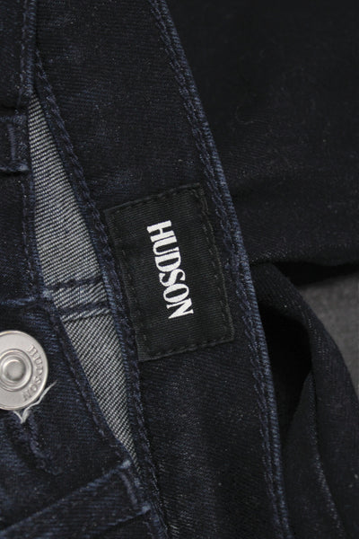 Hudson Womens Skinny High Rise Black Cotton Jeans Size 26