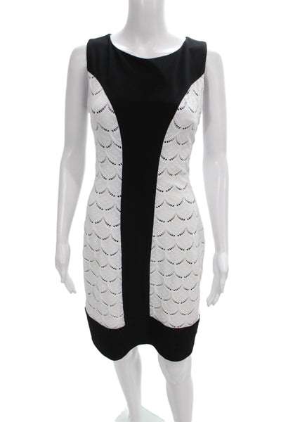 Joseph Ribkoff Women Sheath Dress Black Boatneck Sleeveless Size 10