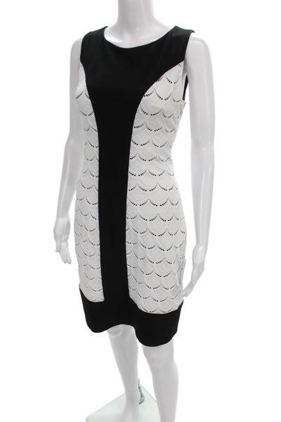Joseph Ribkoff Women Sheath Dress Black Boatneck Sleeveless Size 10