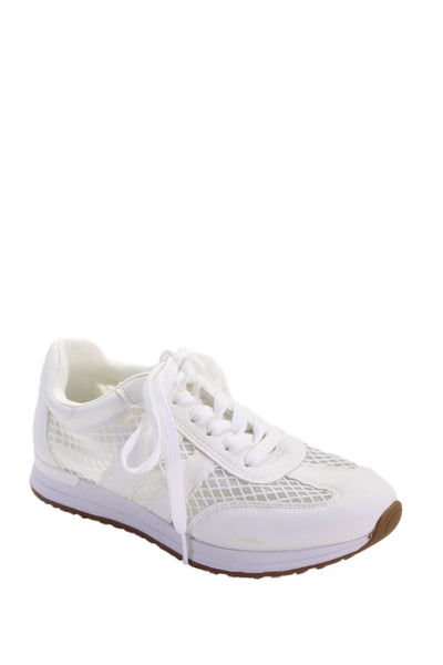 Dolce Vita Womens Sheer Panel Low Top Sneakers White Size 7