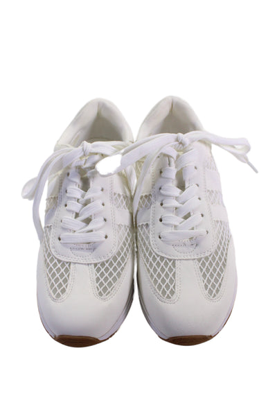 Dolce Vita Womens Sheer Panel Low Top Sneakers White Size 7