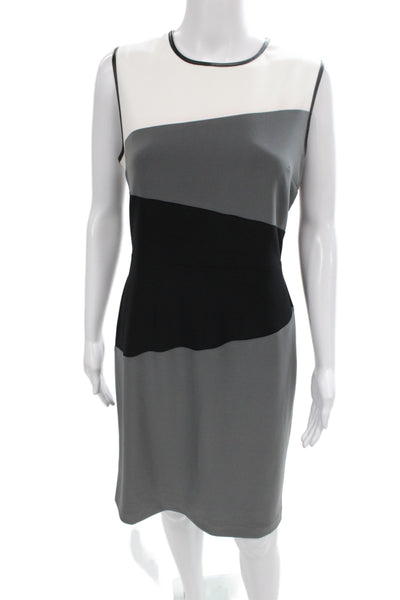 Joseph Ribkoff Women Black Sleeveless Sheath Dress Knee Length Size 10