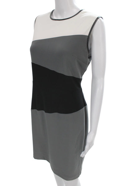 Joseph Ribkoff Women Black Sleeveless Sheath Dress Knee Length Size 10