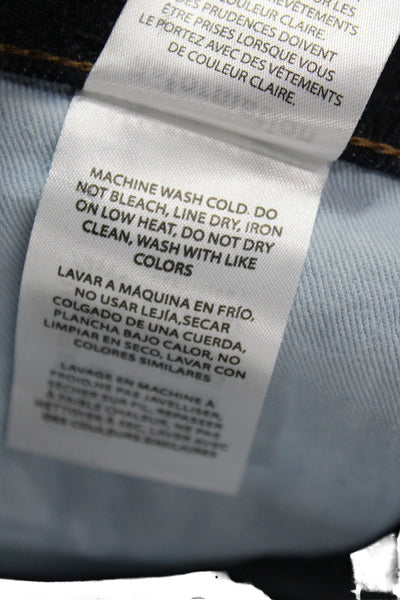 Reformation Women Blue Wide-Leg Jeans Mid Rise Cotton Blend Size 25