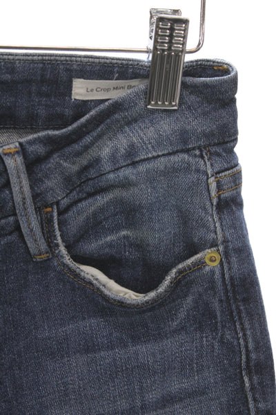Frame Womens Bootcut Jeans Blue Cotton Mid Rise Inseam 27 Size 24