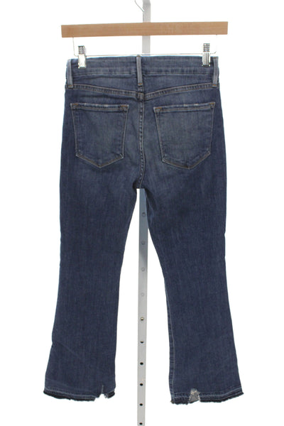 Frame Womens Bootcut Jeans Blue Cotton Mid Rise Inseam 27 Size 24