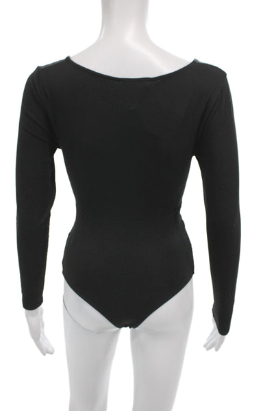 BB Dakota Womens One Piece Scoop Neck Long Sleeve Black Size XS