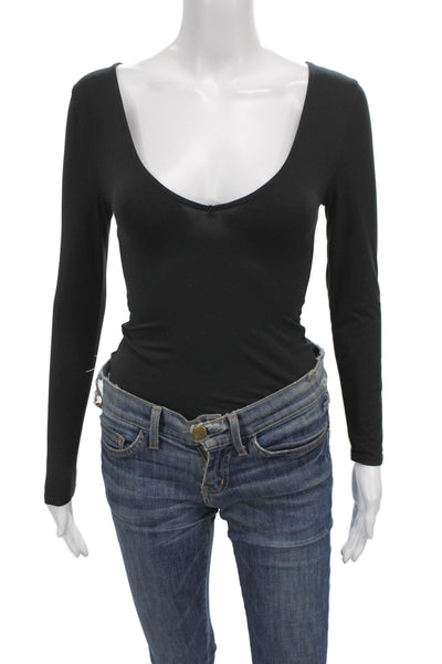 BB Dakota Womens One Piece Scoop Neck Long Sleeve Black Size XS