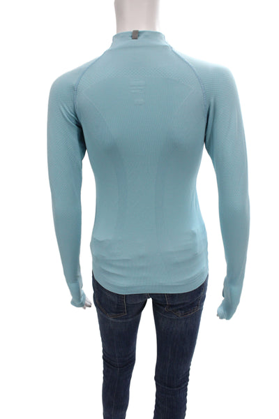 Nike Womens Spandex Track Athletic Jacket Baby Blue Size XS
