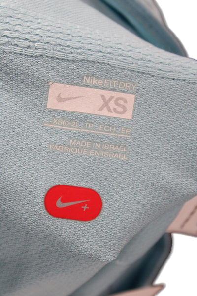 Nike Womens Spandex Track Athletic Jacket Baby Blue Size XS
