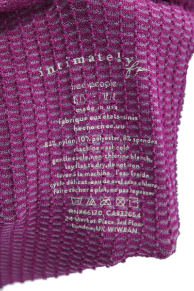 Free People Women Basic Purple Sleeveless Scoop Neck Tank Pullover Size XS