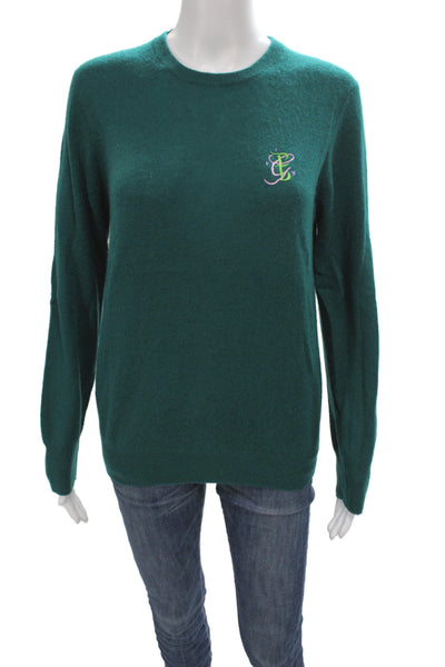 Naadam Womens Pullover Crew Neck Long Sleeve Green Size S