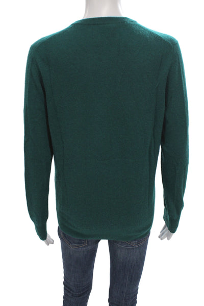 Naadam Womens Pullover Crew Neck Long Sleeve Green Size S