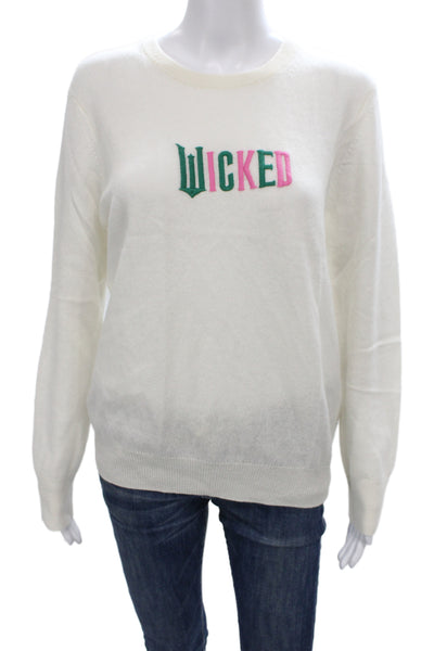 Naadam Womens Pullover Cashmere Crewneck Sweater White Size S
