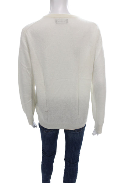 Naadam Womens Pullover Cashmere Crewneck Sweater White Size S