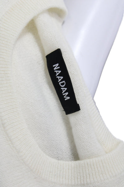 Naadam Womens Pullover Cashmere Crewneck Sweater White Size S