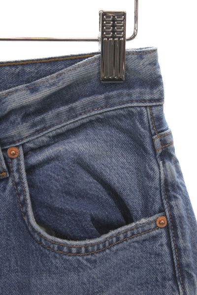 Grlfrnd Womens Straight Jeans Blue High Waist 30in Inseam 100% Cotton Size 23