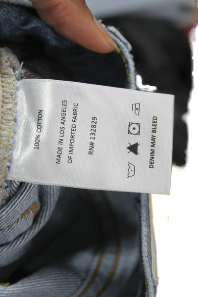 Grlfrnd Womens Straight Jeans Blue High Waist 30in Inseam 100% Cotton Size 23