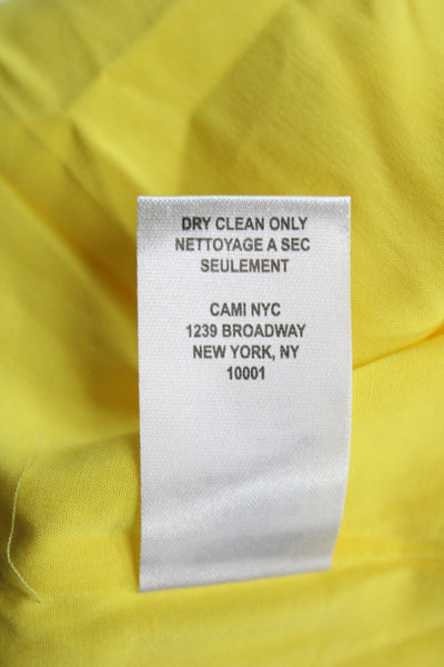 Cami NYC Women Yellow Off the Shoulder Mini Dress Sleeveless Size 4