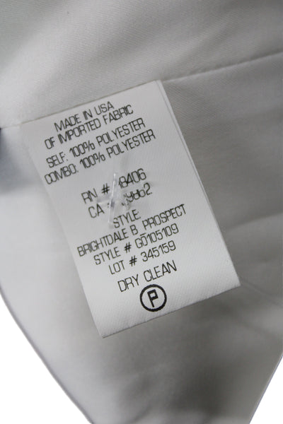 Theory Womens Basic Jacket White Button Long Sleeve Polyester Size 4