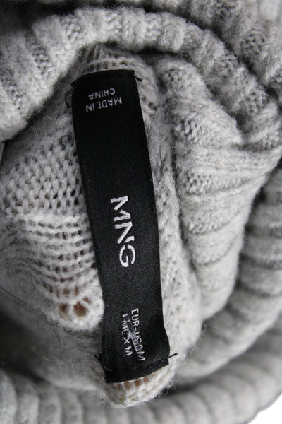 MNG Womens Pullover Turtleneck Gray Long Sleeve Casual Size M