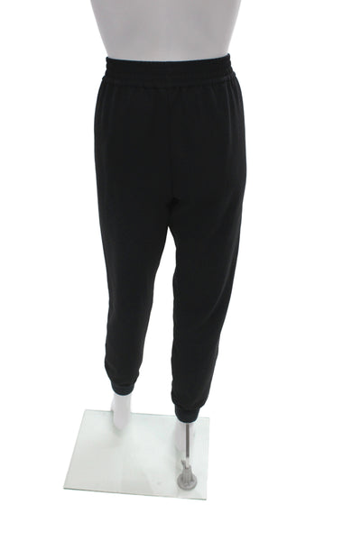 Joie Women Black Jogger Pants 100% Polyester Pull On Athleisure Size M