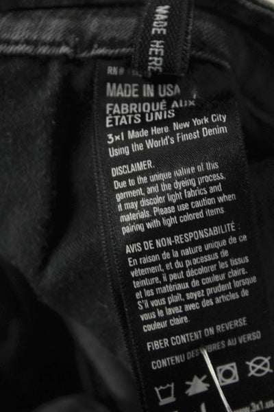 3x1 NYC Womens Skinny Gray Cotton High Rise Jeans Size 23