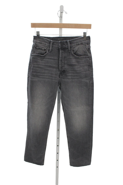 Mother Women Ankle Gray High Rise Cotton Jeans Size 26