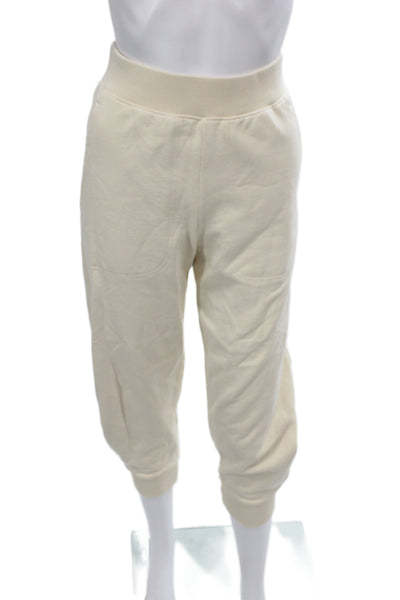 Tibi Womens Long Sleeves Pullover Sweat Suit White Cotton Size Small/Extra Small