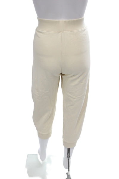 Tibi Womens Long Sleeves Pullover Sweat Suit White Cotton Size Small/Extra Small