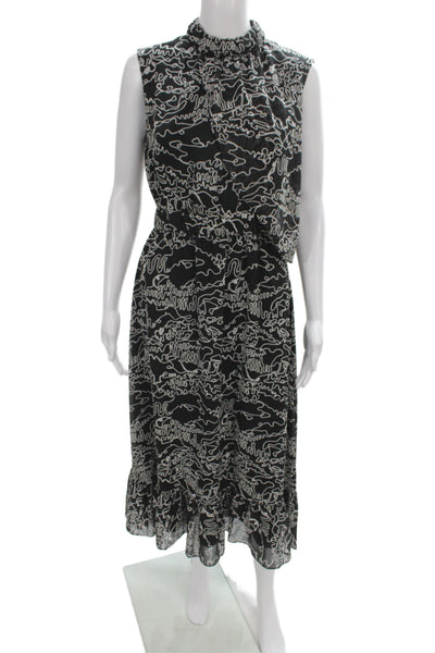Derek Lam 10 Crosby Womens Shift Dress Black High Neck Sleeveless Size 00