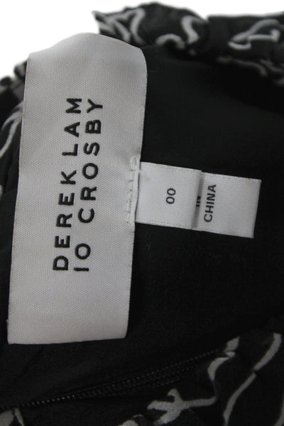 Derek Lam 10 Crosby Womens Shift Dress Black High Neck Sleeveless Size 00