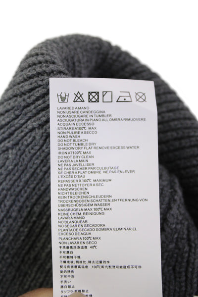 Maison Margiela Unisex Adults Cotton Knit Beanie Hat Gray Size OS