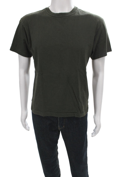 Bottega Veneta Mens Basic Green 100% Cotton Crew Neck T-Shirt Size S